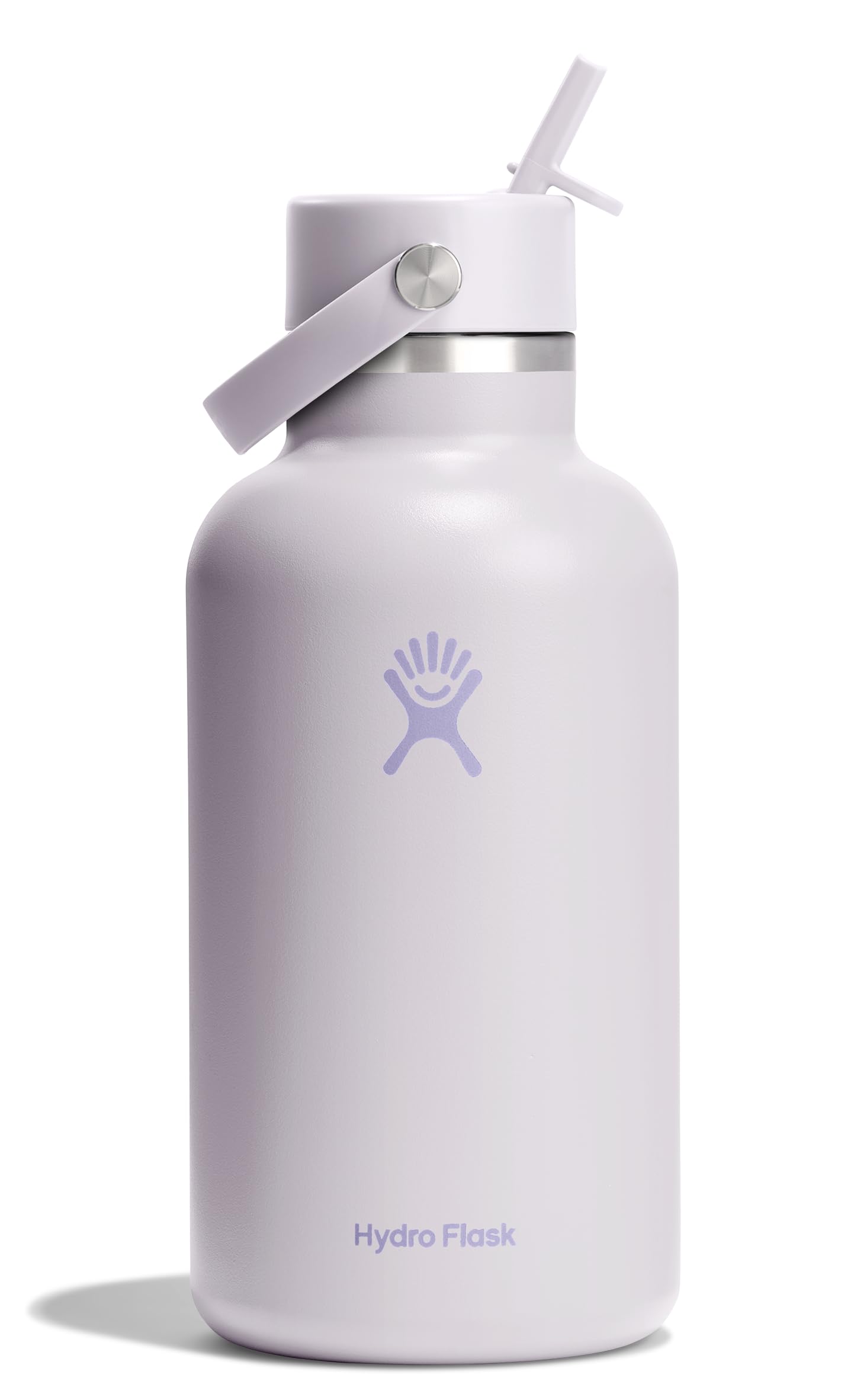 Hydro Flask Water Bottle – Insulated Stainless Steel – Wide Lid with Straw, Not Spill, Leakproof, 1,814 g (Cloud Pink)