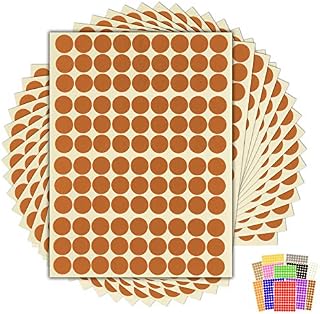 1,620 x White Sticky Dots - 16mm - Round Colour Coding Dot Stickers - 15 Sheets