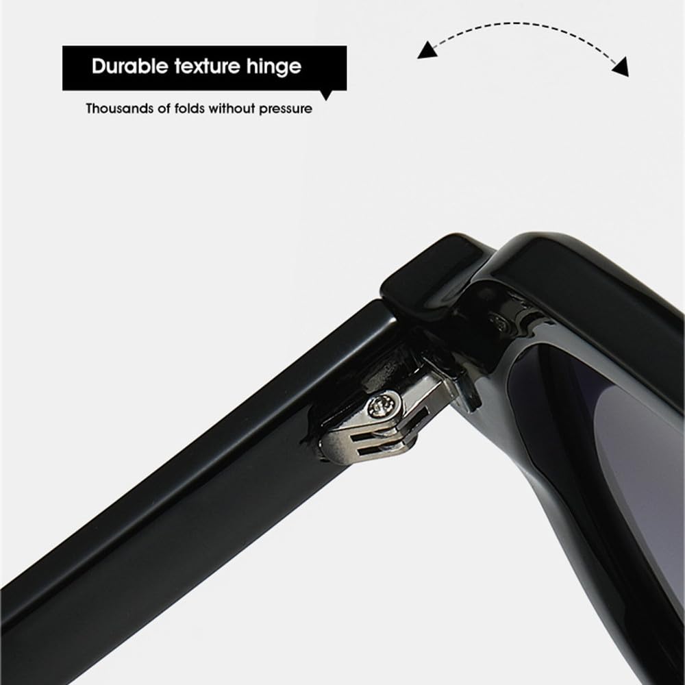 Vintage Double Bridges Polarized Men Square Okulary przeciwsłoneczne Moda Kobiety Okulary przeciwsłoneczne Trendy Nity Żółty Niebieski UV400