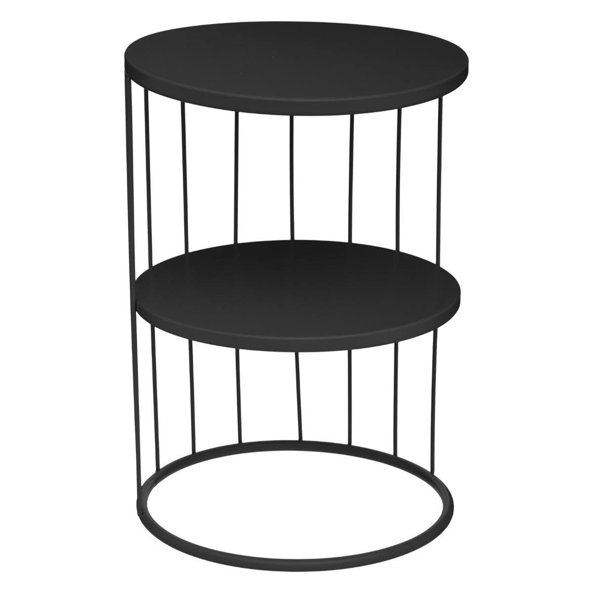 Table d'Appoint Kobu Atmosphera Noir Métal 52cm au Design Raffiné