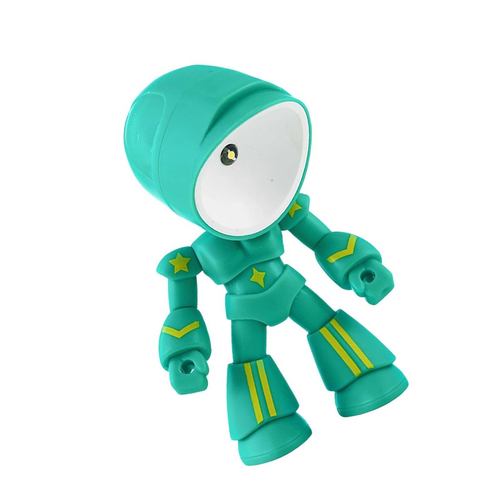 Hsioluted Green Portable Base Robot Night Lamp With Automatic Brightness Control For Bedside Led Light