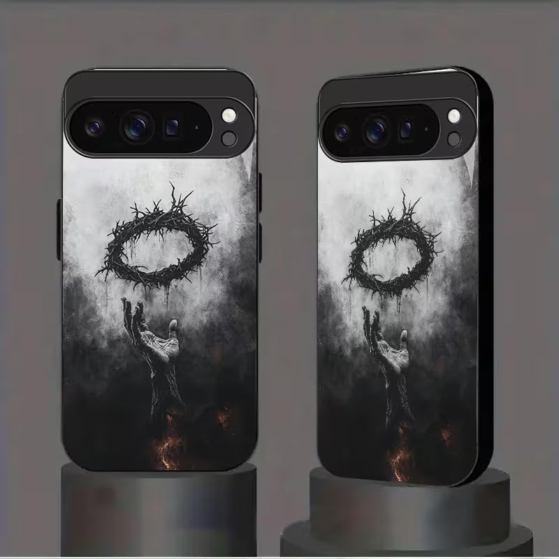 Image of MILLION CASES Crownless King Spectra Case for Google Pixel 8a, Google Pixel 8a Back Cover Case(2024) - PC | Midnight Black