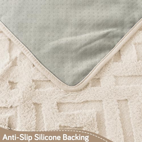 Image of HOKIPO 'Velvet Maze' Premium Anti Slip Sofa Cover Mats for L Shape and 1 /2 /3 Seater Sofa. Make Your Own Sofa Cover Set, 70(D) x 170(L) cm, Beige (AR-5907-BGE)