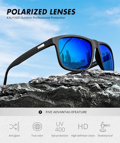KALIYADI Sunglasses-Men Polarized-Sunglasses Mens Sunglasses: Sun Glasses Polarized UV Protection Unisex Driving Fishing Golf4