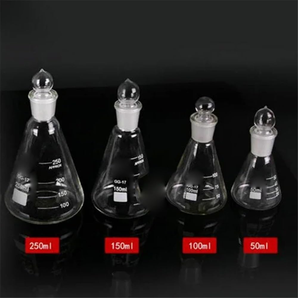 Attrezzature e forniture di laboratorio 1 pz/lotto da 50 ml a 1000, beuta conica in vetro borosilicato laboratorio con tappo smerigliato n. 19. 24. 29. 34