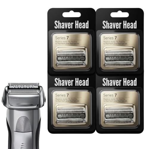 4�p�b�N Series 7 70S �����p�V�F�[�o�[�w�b�h Braun Series 7 S7 �d���J�~�\���ɑΉ� - 795�A790cc�A7899cc�A720cc�A720s�A750�A760�A7383�A9565�A9585�A799�A797�ɑΉ�