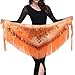 MUNAFIE Belly Dancing Belt Colorful Waist Chain Belly Dance Hip Scarf Belt Triangle Skirt (Orange)