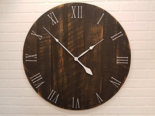Yankee Woodworks Wall Clock 36 Inch Diameter Black And Tan Wooden Clock By Yankee Woodworks From Amazon Daily Mail