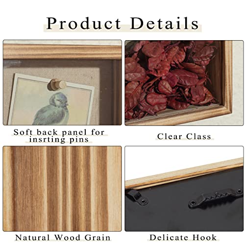 Image of Shadow Box Frame 8x10 Shadow Box Display Case with Linen Back of Awards Memorabilia Flower, Pictures, Keepsakes、Bouquet、Medals and More Photos Memory Box