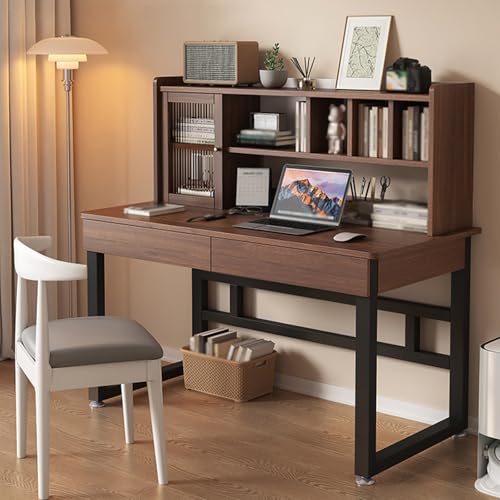 Escritorio de oficina con cajón de almacenamiento, estación de trabajo de escritura resistente y mesa de juegos para oficina en casa