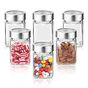 TREO Glass Storage Jar – 310 Ml, 6 Pieces, Transparent