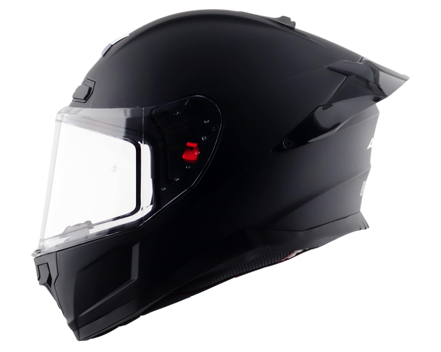 Axor Saber ISI ECE and DOT Certified Matte Finish Full Face Helmet for Men with Pinlock Fitted Clear Visor -Dull Black-L
