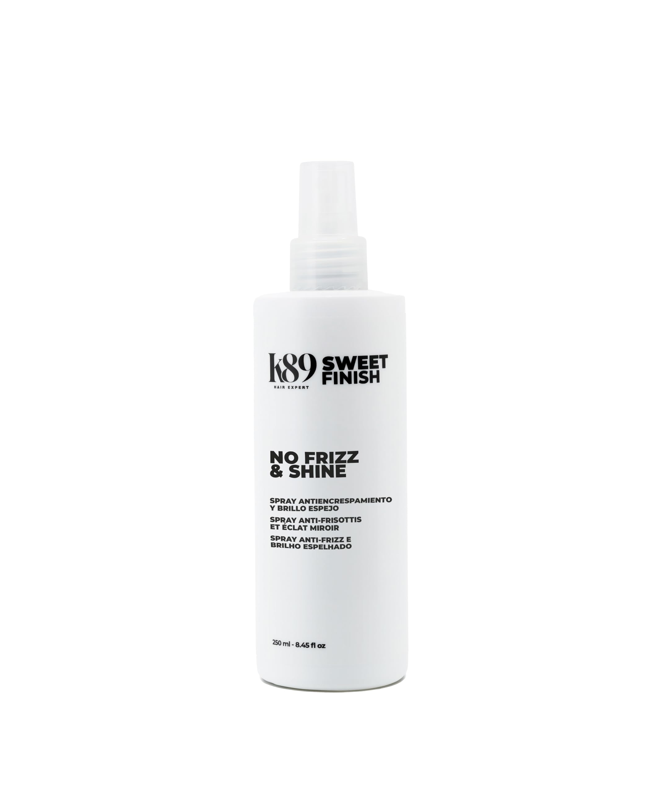 K89 Sweet Finish No Frizz & Shine 250 ml - Aporta al cabello suavidad y brillo efecto espejo. Gracias a su fórmula revolucionaria, crea una capa invisible que repele el agua y la humedad del cabello.