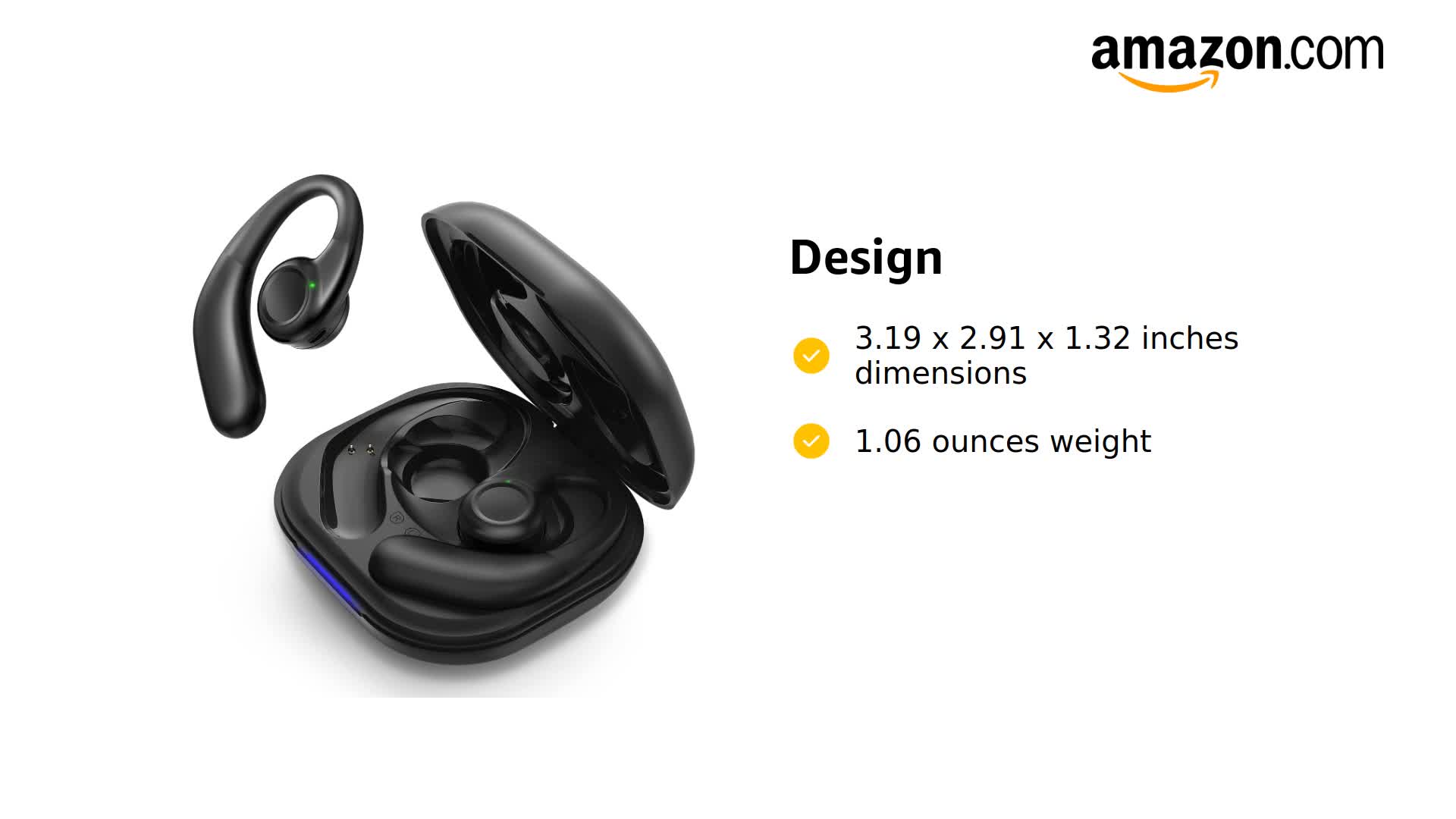 CoolJumper Auriculares Oreja Abierta Bluetooth 5.4, Auriculares Inalámbricos Deportivos Con Gancho, Reproducción De 50H Pantalla LED, Cascos Con