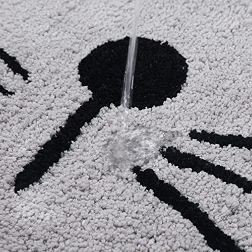 Easy Home Microfiber Doormat Creative Cartoon Cat Face Fug Soft Fluffy Bath Rugs, Non Slip Carpet Bathroom Home Living Room Mat,Machine Washableg Room Mat, Machine Washable Grey 24X24 Inch #TOP3