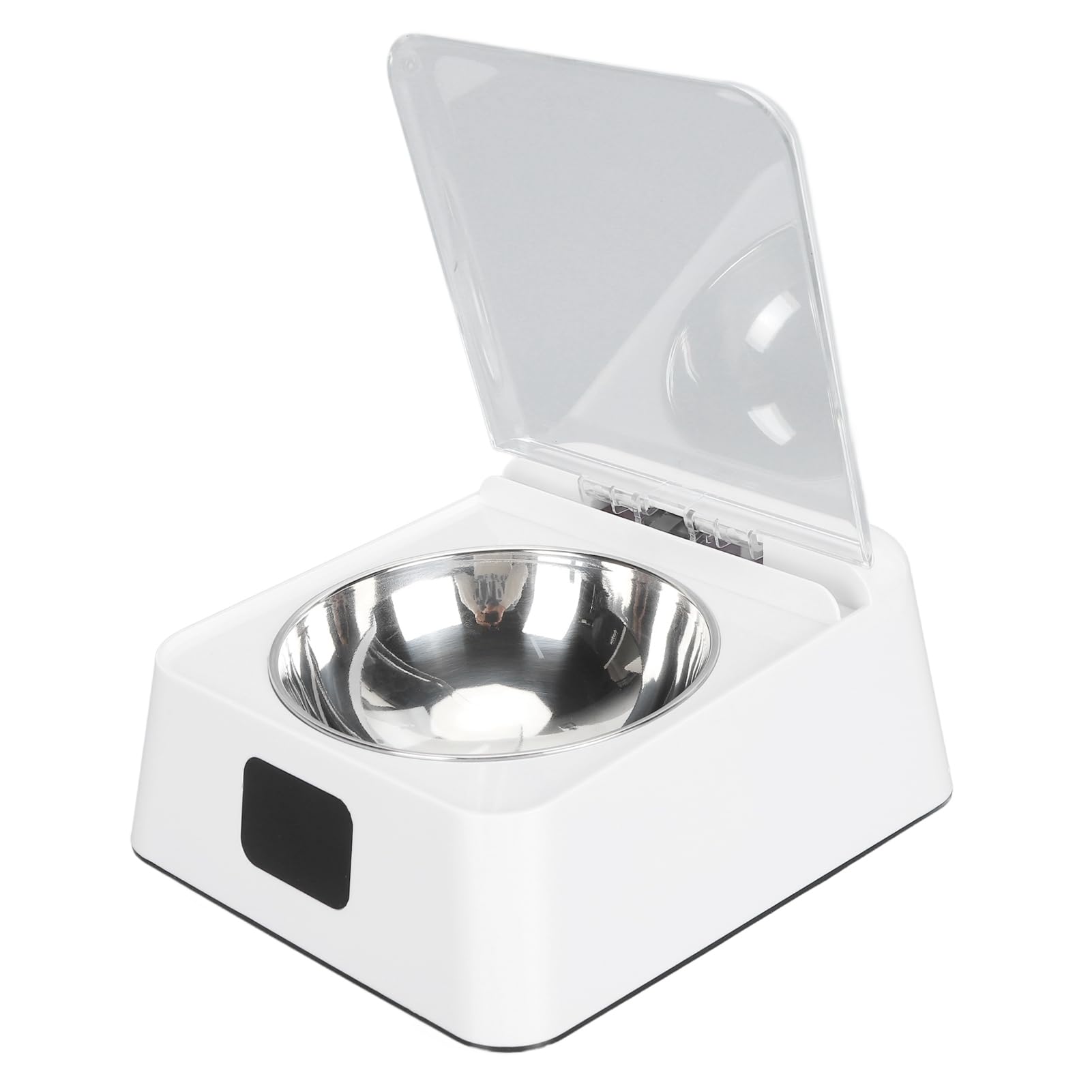 Srliya Automatic Cat Feeder with Infrared Sensor Cover Removable Bowl Battery Powered Intelligent Automatic Opening Lid Dog Feeder