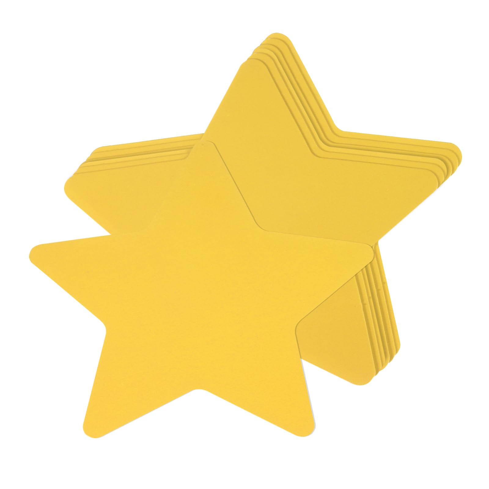 100 Pcs Ritagli A Forma Di Stella, 3.9 x 3.9 Inch Carte Di Carta Per Progetti Fai Da Te, Giallo