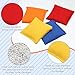 Sotiff 24 Pcs Bean Bags Mini Nylon Cornhole Bean Bags for Kids Tossing Fun Sports Outdoor Family Games Carnival Toy Patriotic Small Beanbag Hand Toss Party Game Supplies for Kid Adult (Multi Colors)