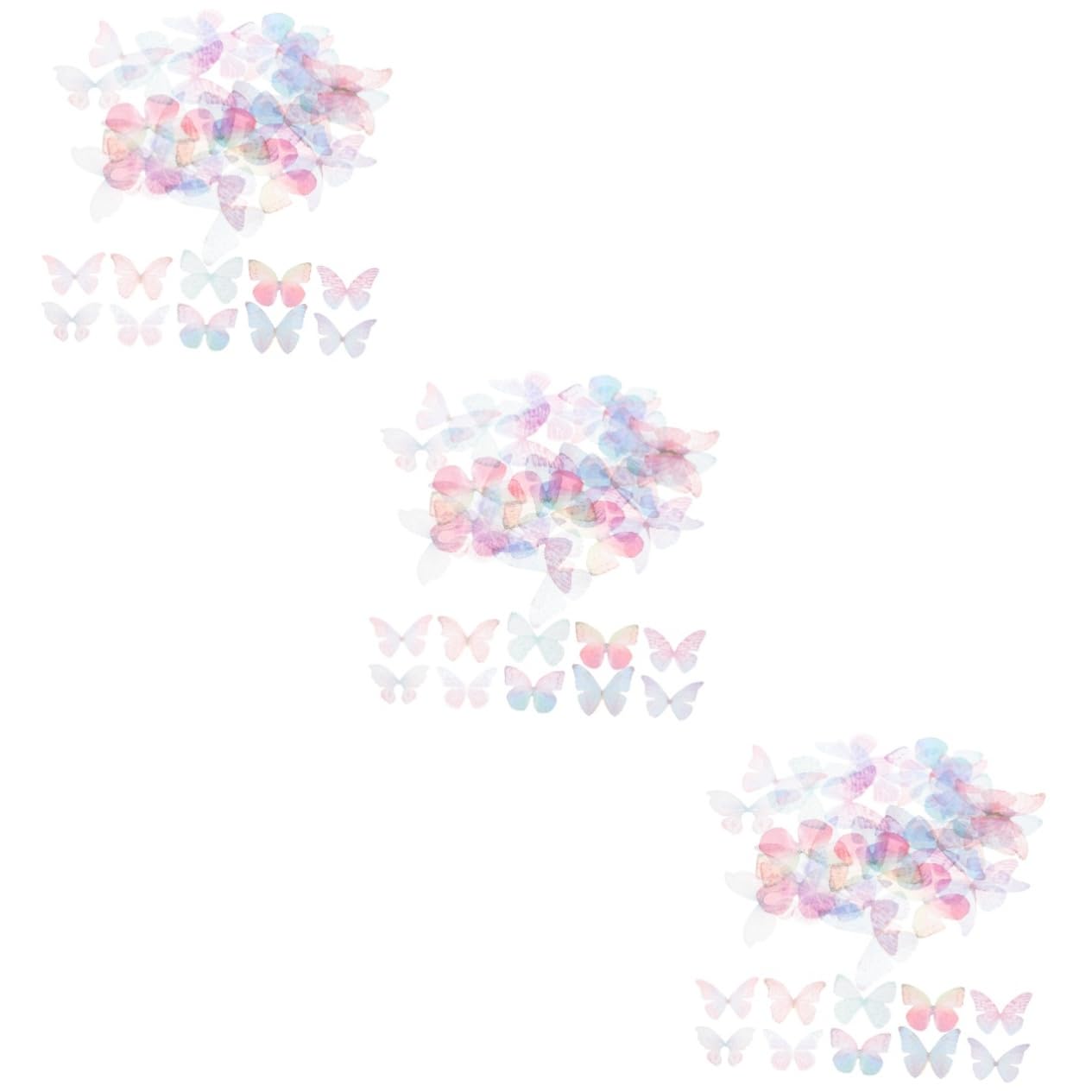 HOODANCOS 300stücke Organza Schmetterlinge Dekorative Accessoires Für Haarspangen Haarschmuck Und Bastelprojekte Für Hochzeiten Und Partys Farben Zufällig