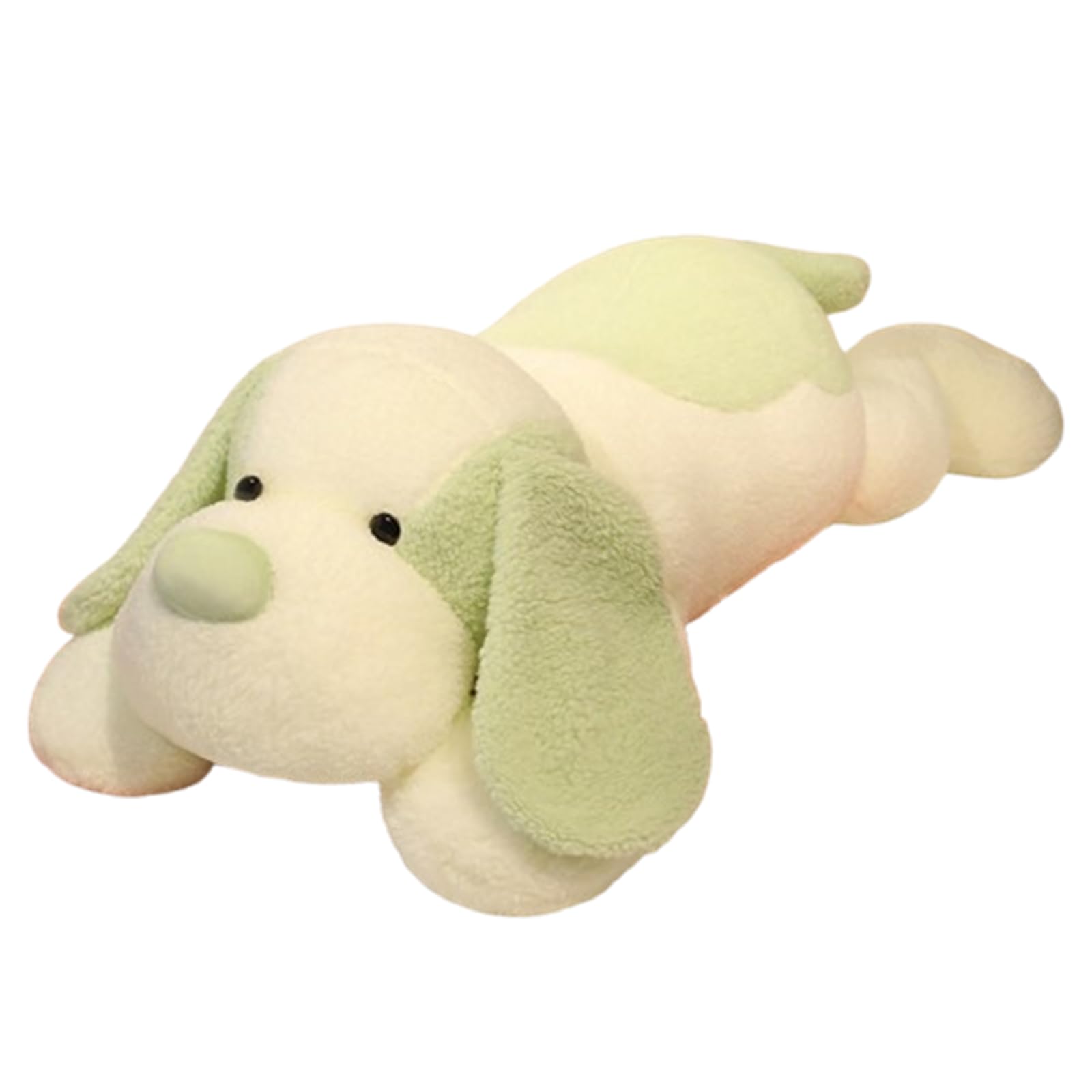 Riesiger Hund, Stofftier, großer Hund, Plüschwelpe, langes Körperkissen, niedlich, weich, groß, kuschelig, für Kinder und Erwachsene, Geburtstag, Festival, Geschenk (80cm,Matcha Grün)