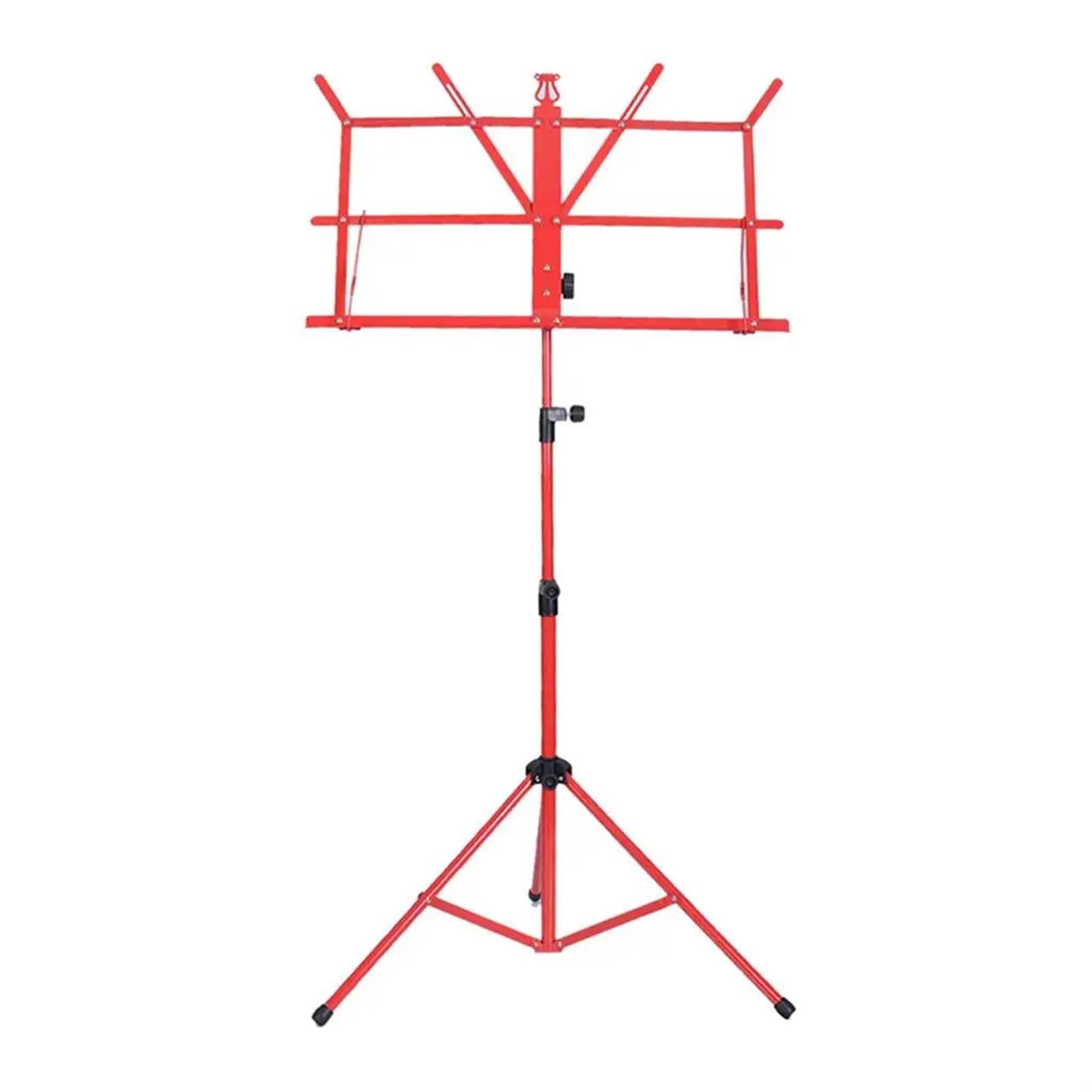 Supporto for spartiti Pieghevole in Metallo, treppiede, Piedini in Gomma Antiscivolo, Supporto for spartiti Regolabile per Instrumentalauffuhrungen(Pink)