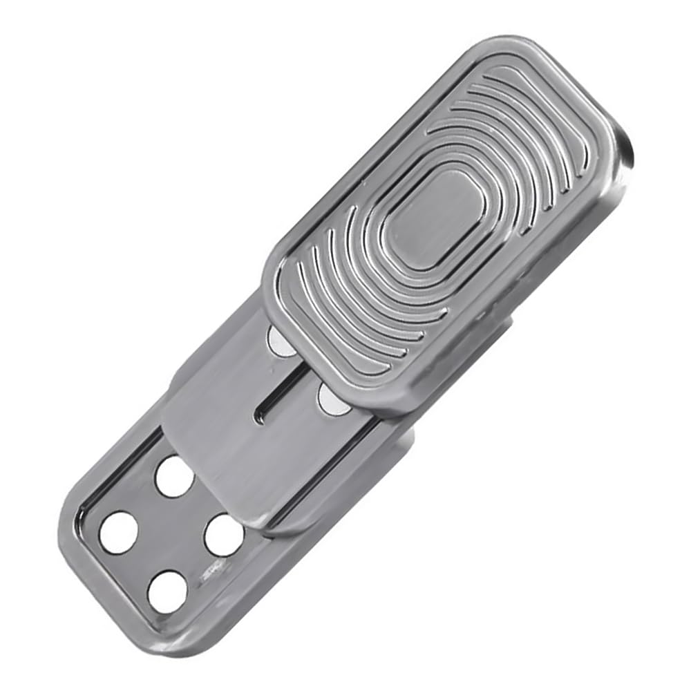 Metal Poke Fidget Slider, EDC Fidget Slider Toys, metalowa zabawka antystresowa, ADHD, Fidget Toy Metal, Push Card dla dzieci, dorosłych – srebrny