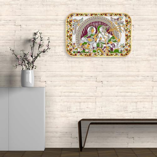 Image of Indianara Radha Krishna Painting With Frame 18 Inches X 12 Inches (Style 2)