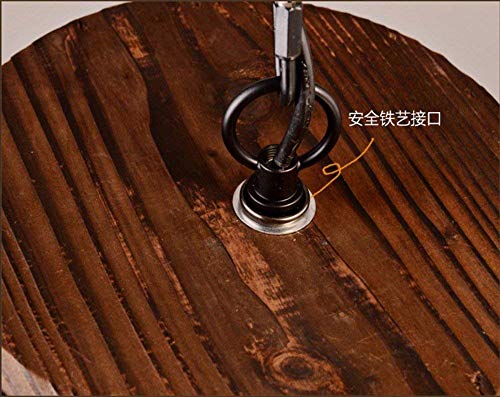 Lámpara colgante de madera iluminación de techo industrial para comedor 5