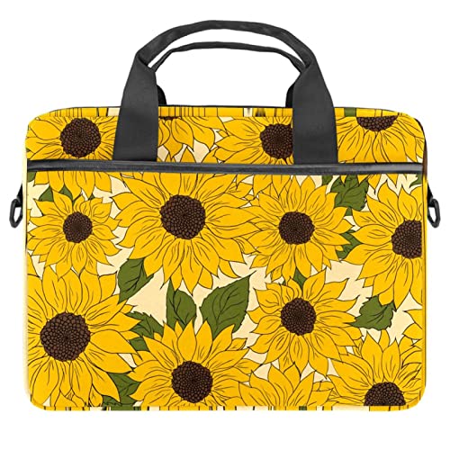 Sacoche ordinateur portable 14.5 pouces motif floral jaune pour fac
