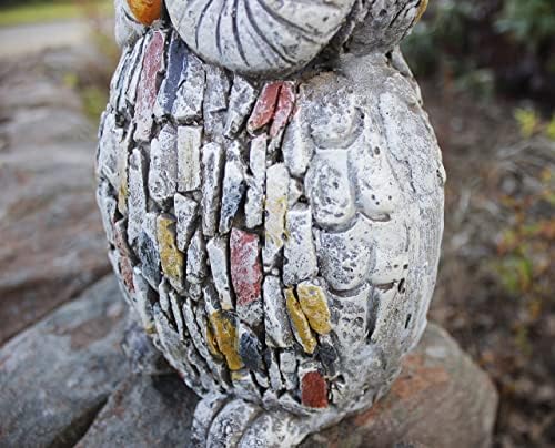 garden mile Resin Owl Ornament Garden Outdoor Indoor Decorative Patio Home Animal Bird Stone Effect Figurine Statue