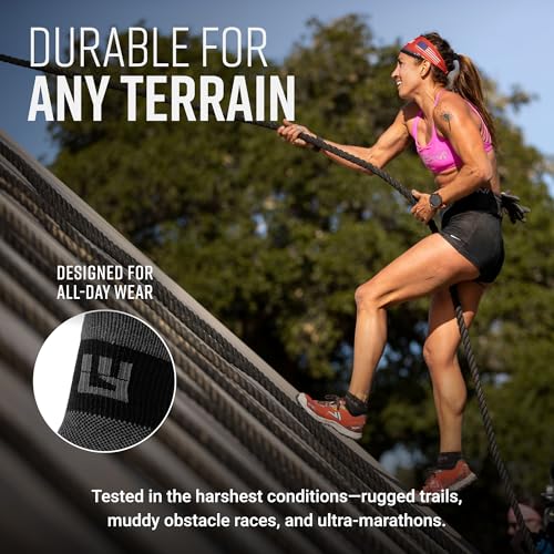 Quarter Crew Trail Socks, Blister-Resistant, Sweat-Resistant & Quick-Drying, Cushioned Footbed, Made in USA, 2-Pack3