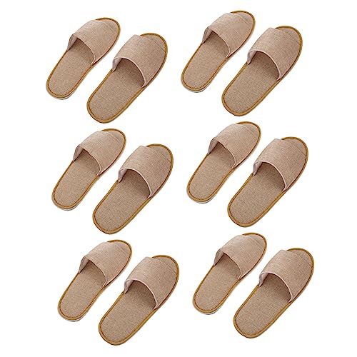 Didiseaon Lightweight Travel Slippers Set of 6 Disposable Spa Home Hotel Men Women