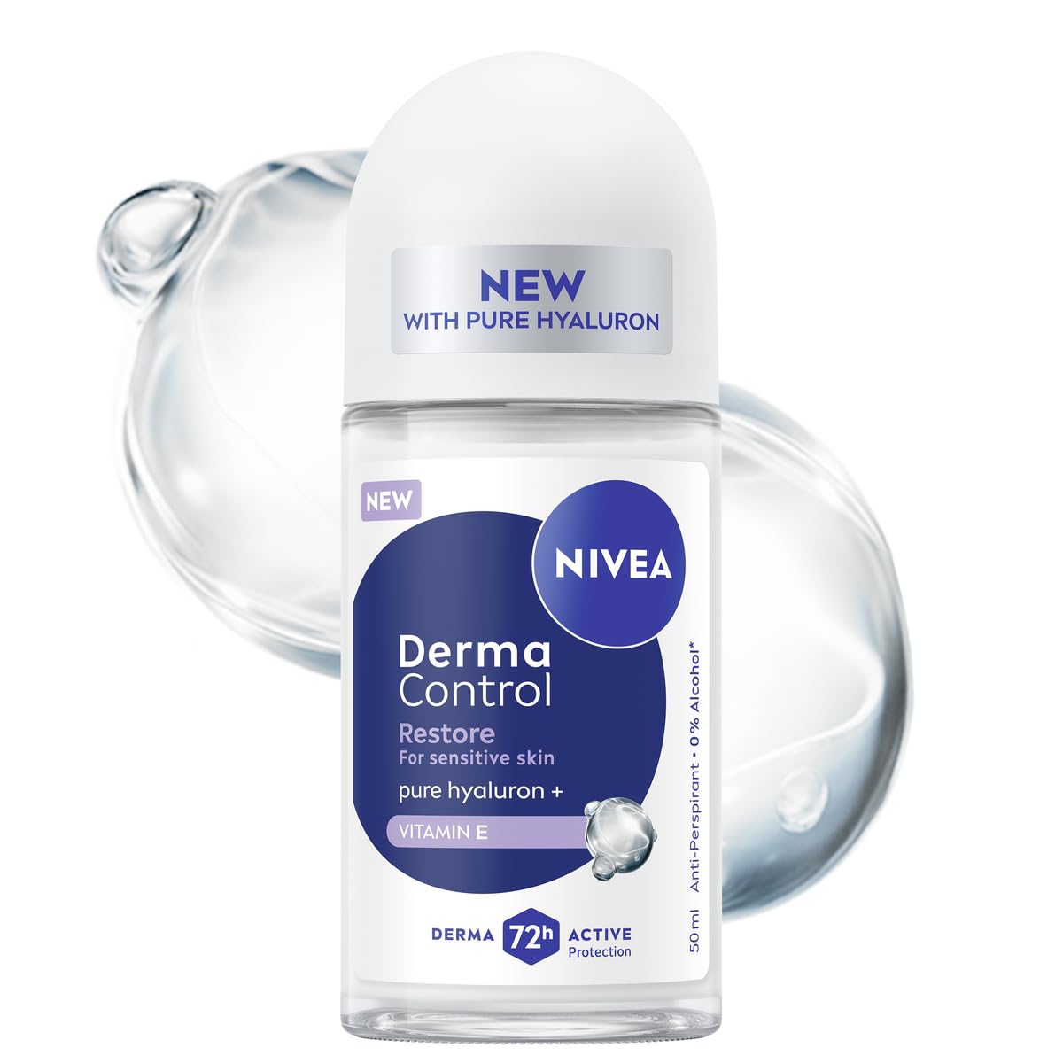 NIVEA Derma Control Restore Women's Antiperspirant 72h ball protection with hyaluronic acid 50ml