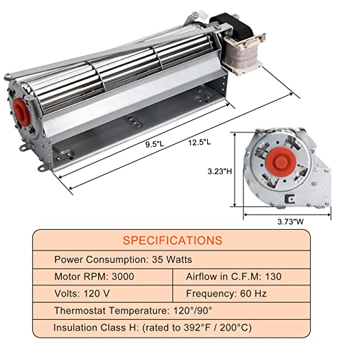 Criditpid DH-120501 Gfk4 Gfk4A Gfk4B Fk4 Replacement Fireplace Blower Fan Kit thumb #1