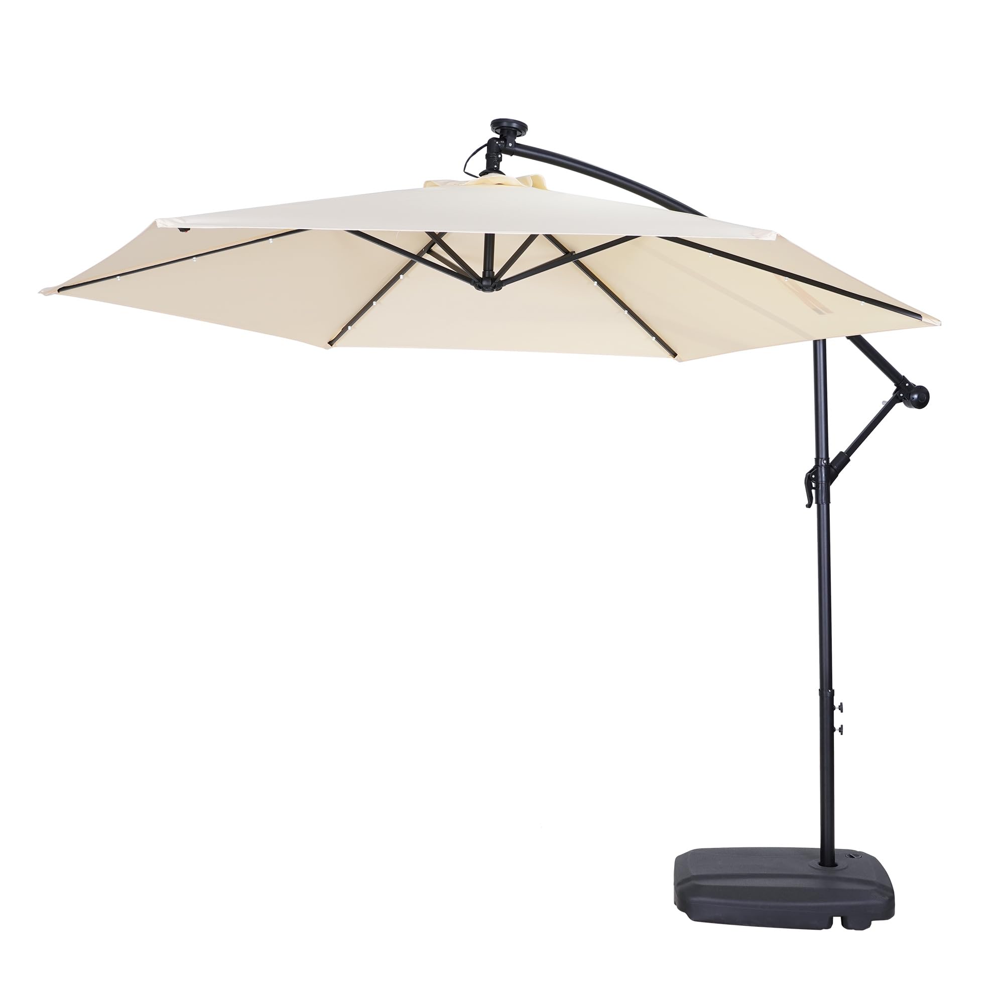 Amazon.co.jp: ガーデンパラソル 300cm 大型 パラソル LEDソーラー