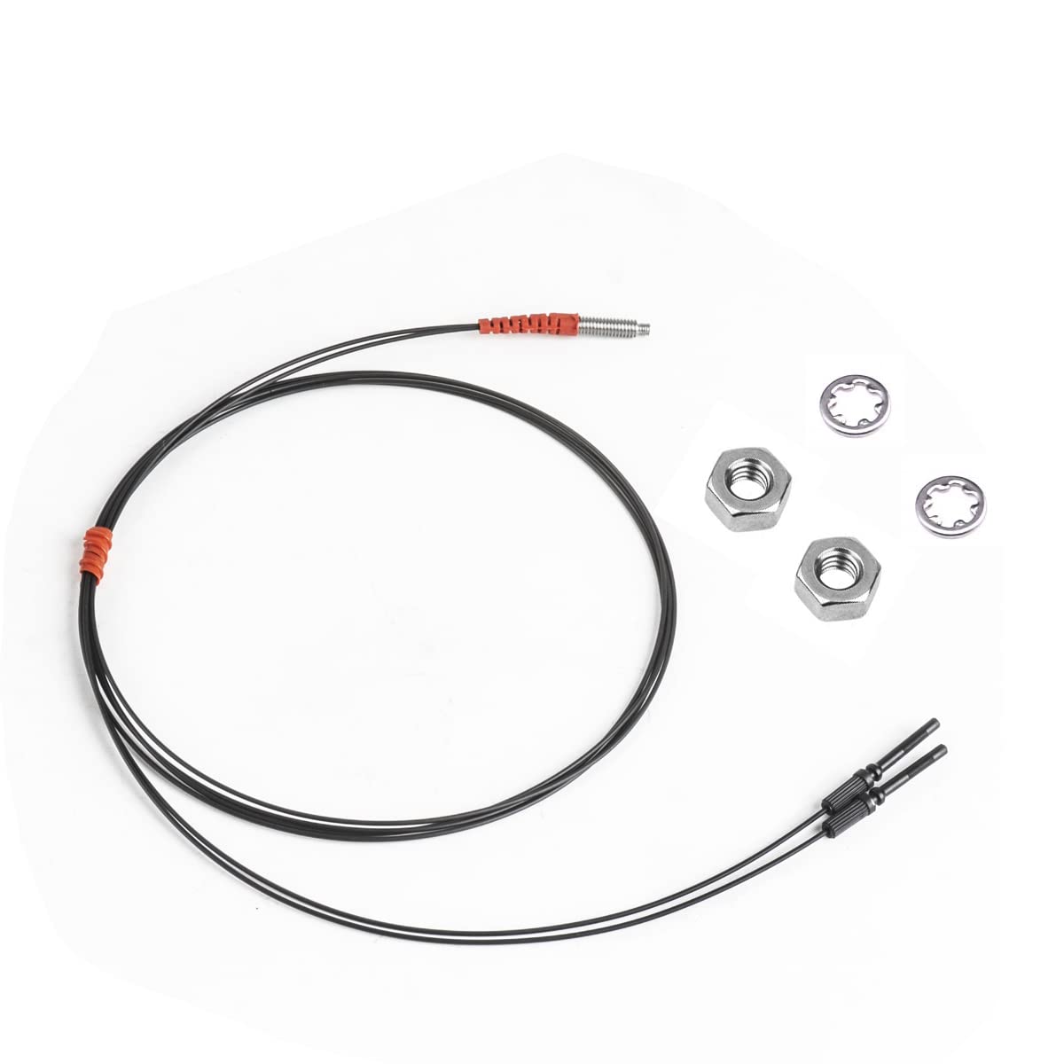 ZEFOXETO Paialu Diffuse Reflective Digital Fiber Optic, Opposite Fiber Optic Sensor, Diffuse Optical Fiber Probe Sensor Cable Line- for Power Systems Railway Monitoring FRS-410 M4