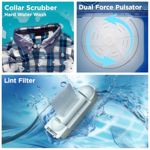 Image of Midea 7 kg 5 Star Semi Automatic Top Load Washing Machine Blue (MWMSA070PPG(BW), Rat Away Feature)