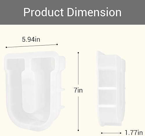 Miniatura 2 de Gartful Moldes de letras grandes de 7 pulgadas para resina, molde de resina epoxi del alfabeto mayúscula U, moldes de silicona 3D gruesa de la A a