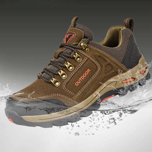 Men's Outdoor Waterproof Hiking Shoes Lightweight Non-Slip Trailing Trekking Sneakers for All Season Camping Walking Work Climbing Shoe2