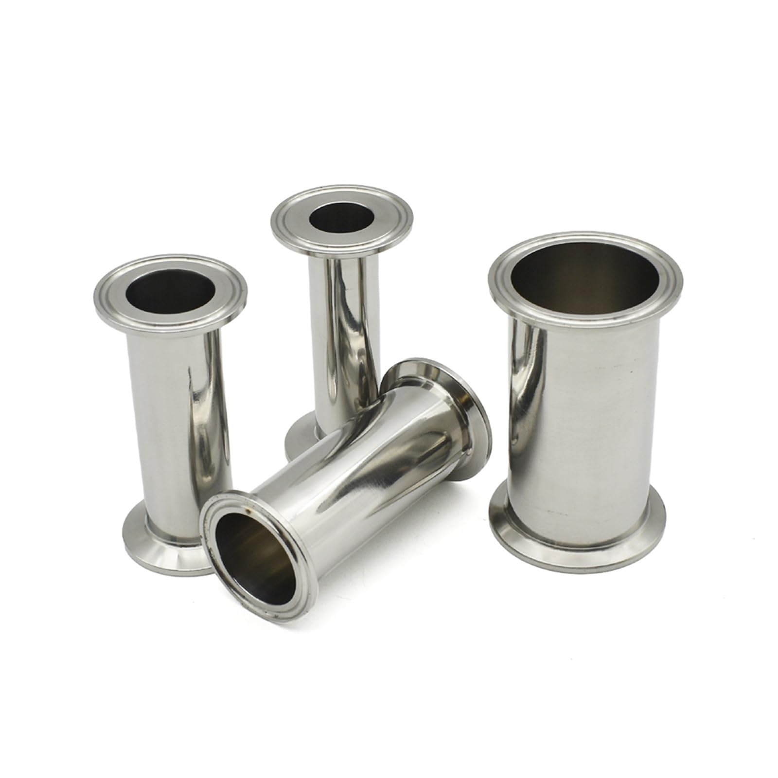 1,5 "2"-4 "304 tubo de bobina de triple abrazadera de acero inoxidable conector de tubería de acero inoxidable 100mm 150mm 200mm 250mm de longitud(Length 150mm OD51 X Ferrule64)