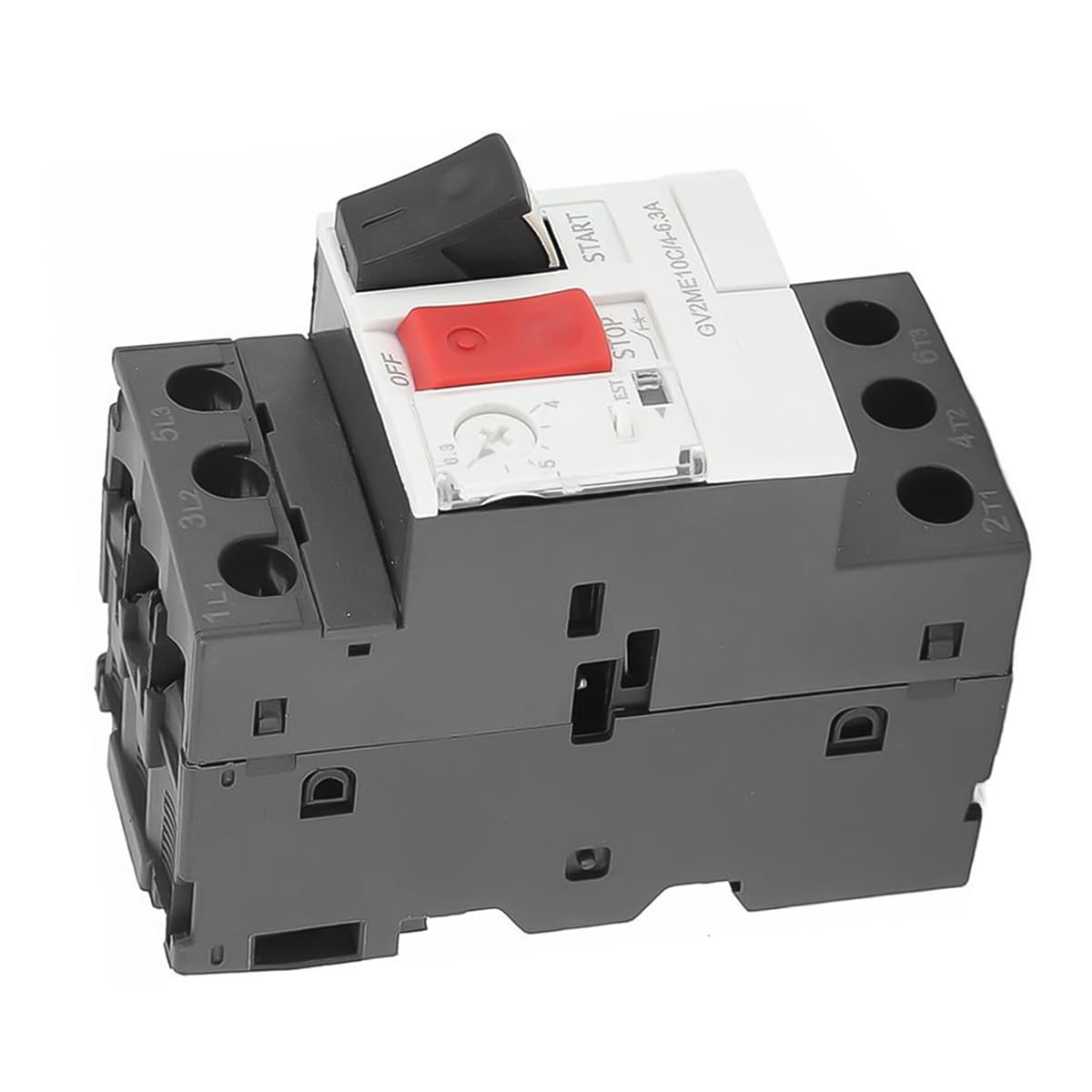 Disyuntor de motor GV2-ME14C: 6-10 A, 690 V CA, protección contra sobrecargas y cortocircuitos, montaje en riel de 35 mm