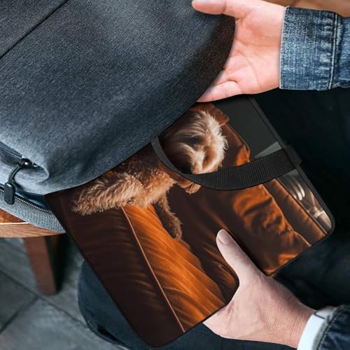 Sac ordinateur portable antichoc imprimé chien pour transporter son pc