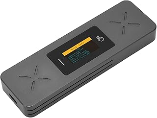 M.2 NVMe SSD Enclosure, Aluminum 10Gbps USB 3.2 GEN 2 M.2 NVMe SATA SSD Enclosure Adapter, Portable Solid State Drive Enclosure Reader, Support UASP, Trim and Size in 2280 SSDs