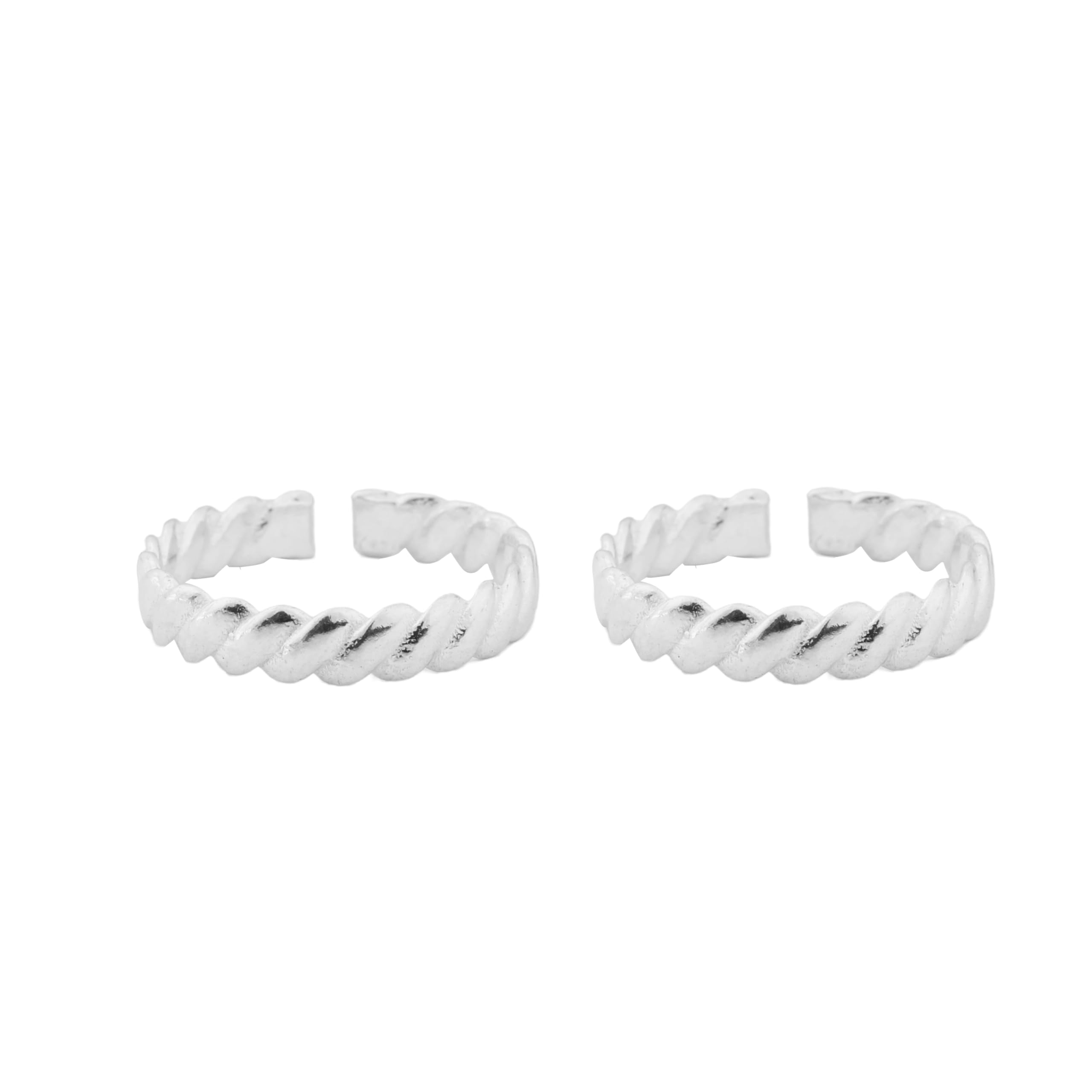 teesta 925 Sterling Silver Twisted Rope Toe Ring for Women, Adjustable Open Band, Minimalist Daily Wear Foot Jewellery With 925 Stamp & Certificate of Authenticity | 6 Month Warranty-picture-20