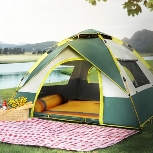 Carpa para camping individual color verde oscuro miniatura 2