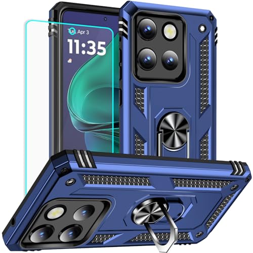 Protection Moto G Stylus 5G 2025 antichoc Yiakeng avec béquille anneau