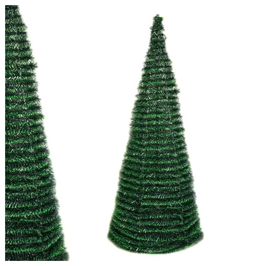HORO.ES - Árbol de Navidad Plegable Negro Nieve Verde Pino Blanco Nieve tamaño 150CM - 180CM Árbol de Navidad Plegable Flocado predecoradas para el Hogar, Dormitorio, Comedor (Verde, 150CM)