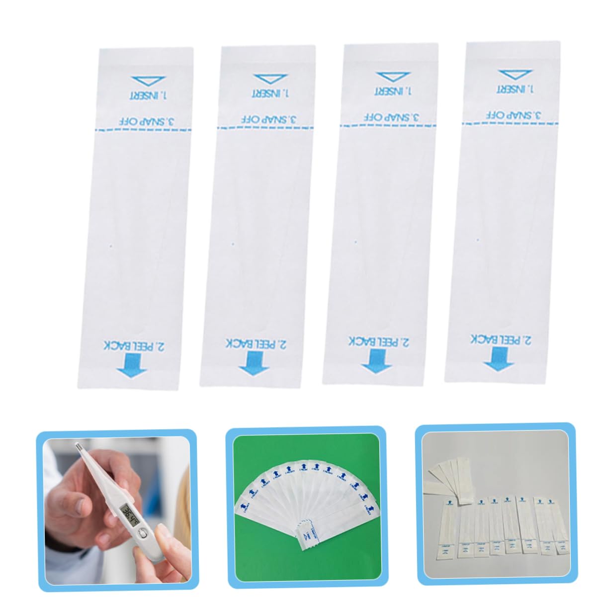 SOLUSTRE 500pièces Couvercles Pour Thermomètre Digital Protection Pour Thermomètres De Température Rectale Et Auriculaire Pour Animaux Chats Chiens Lapins