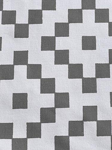 Image of Dekor World Fun with Checks Printed Grey Table Runner (33x120cm) (Pack of 1)-4 Seater Dinning & Center Table