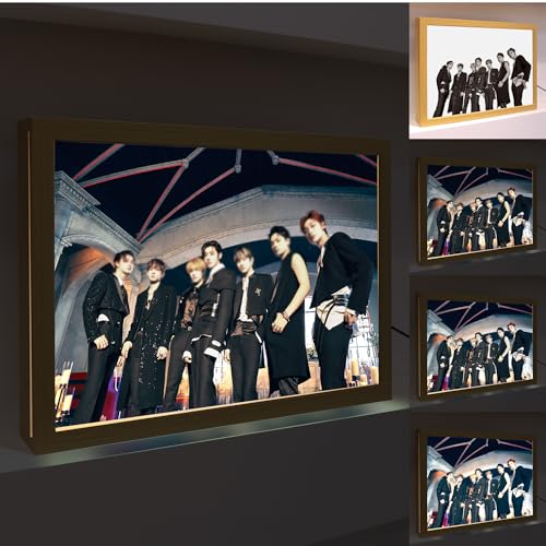 MEMELIGHT En.hypen Table Lamp En.hypen Photo Art Night Light Kpop Idol Merchandise En.hypen Merch A4 Size LED Table Light 12.4 x 9 inch